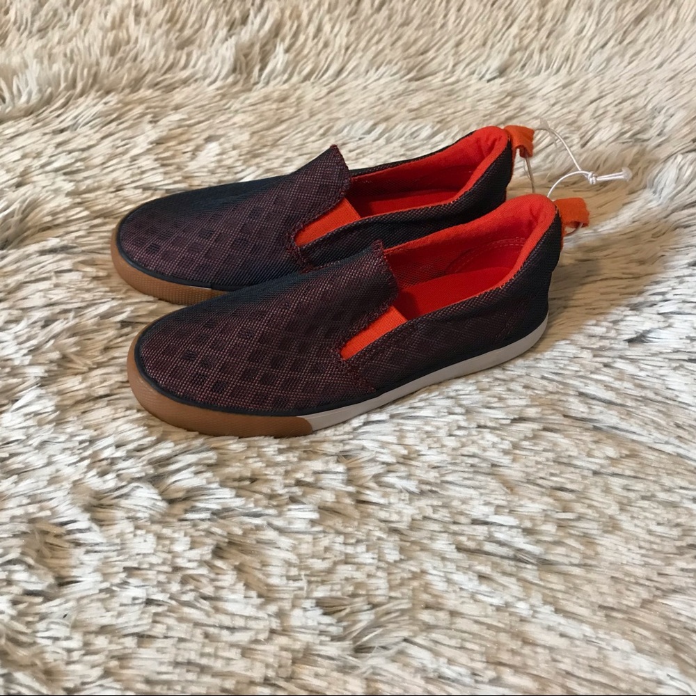 Cat & Jack Boy’s Slip-On Orange & Blue Sneaker Shoe